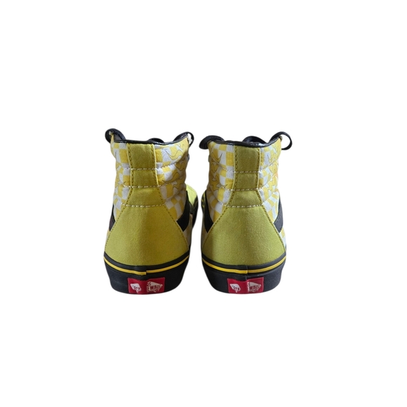 Vans Yellow Checkered High-Top Sneakers - Picture 5 of 8